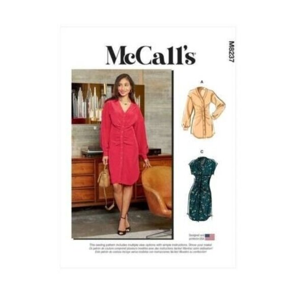 McCall's M8237 Misses 6 to 14 Tunic and Dress Uncut Sewing Pattern New - Picture 5 of 5